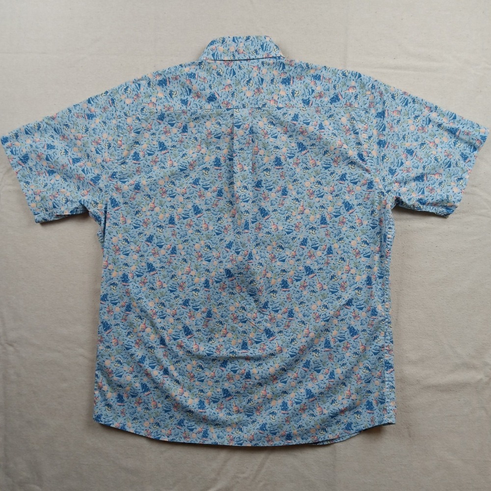 Peter Millar Mens Shipfaced Pirate All Over Print Short Sleeve Button Up Shirt L - Picture 3 of 12
